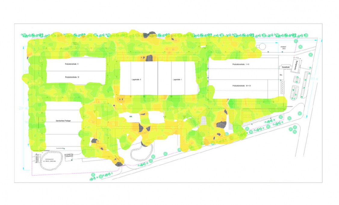 WLAN_Ausleuchtung_HeatMap_Beispiel_LAUBNER ID Solutions GmbH